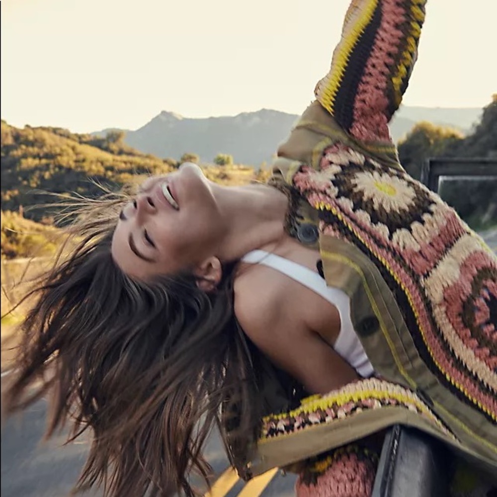 Free people no rain sweater jacket